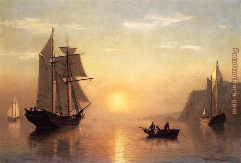 Sunset Calm in the Bay of Fundy painting - William Bradford Sunset Calm in the Bay of Fundy art painting